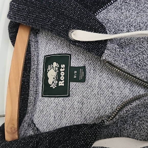 ROOTS zipper hoodie Black Merle & grey Medium - Picture 5 of 5